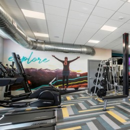 fitness center with ample space