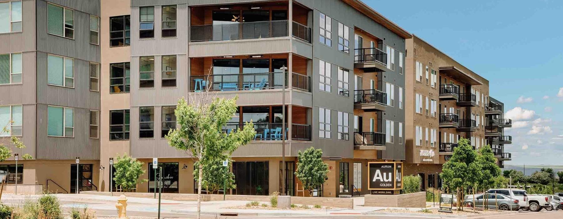 a building with a sign on it